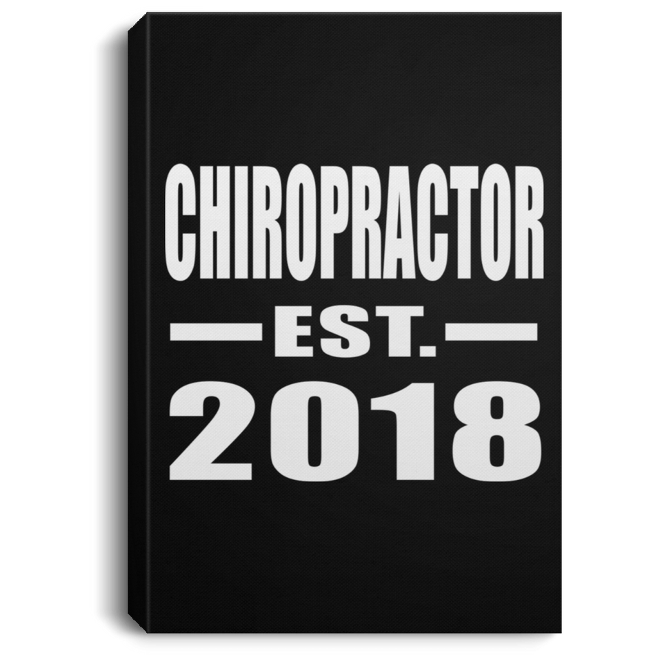 Chiropractor Established EST. 2018 - Canvas Portrait