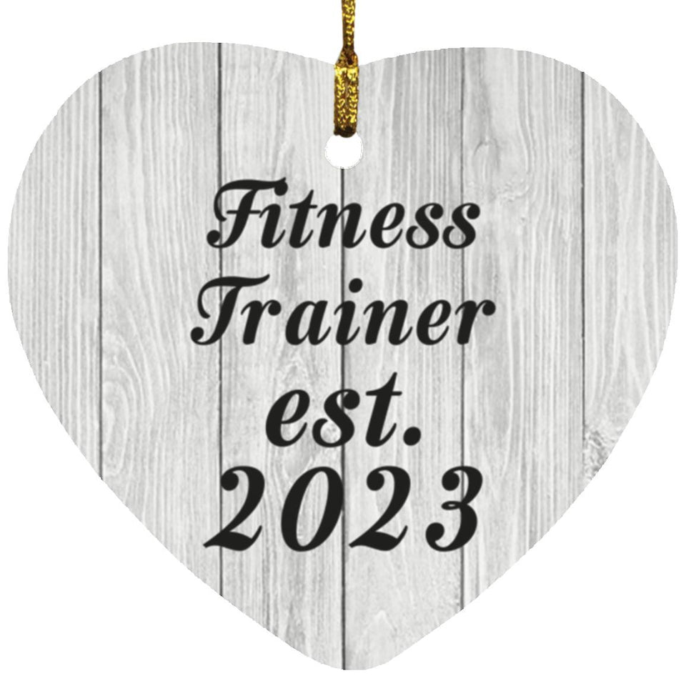 Fitness Trainer Established Est. 2023 - Heart Ornament F