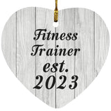 Fitness Trainer Established Est. 2023 - Heart Ornament F