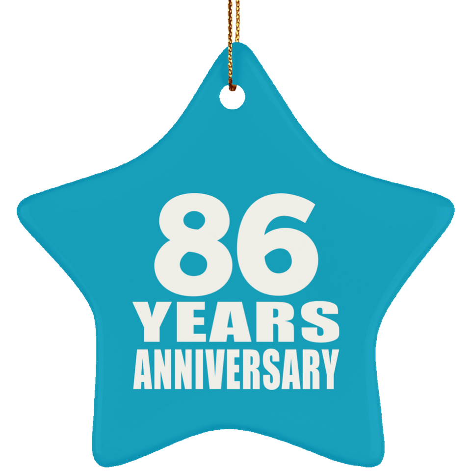 86th Anniversary 86 Years - Star Ornament