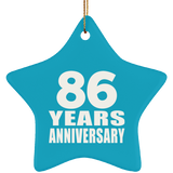 86th Anniversary 86 Years - Star Ornament