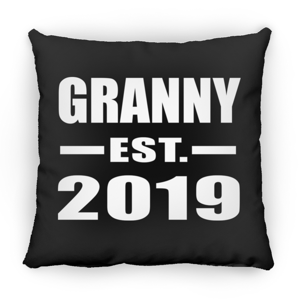 Granny Established EST. 2019 - Throw Pillow Black