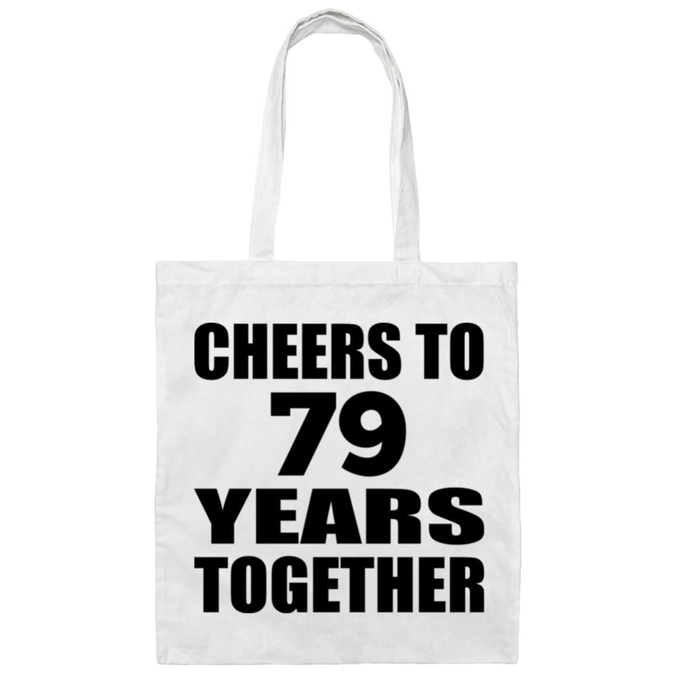 79th Anniversary Cheers To 79 Years Together - Tote Bag White