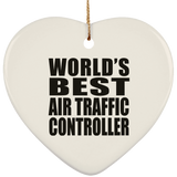 World's Best Air Traffic Controller - Heart Ornament