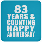 Happy 83rd Anniversary 83 Years & Counting - Drink Coaster