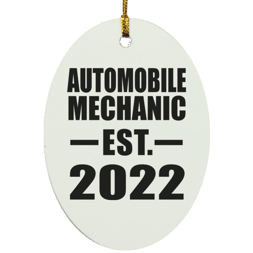 Automobile Mechanic Established EST. 2022 - Oval Ornament