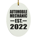 Automobile Mechanic Established EST. 2022 - Oval Ornament