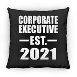 Corporate Executive Established EST. 2021 - Throw Pillow Black