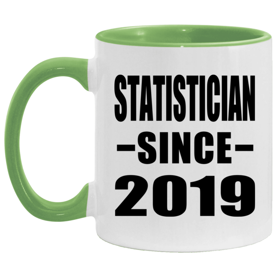 Statistician Since 2019 - 11oz Accent Mug Green
