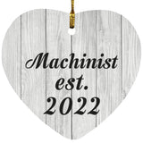 Machinist Established Est. 2022 - Heart Ornament F