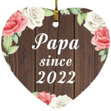 Papa Since 2022 - Heart Ornament A