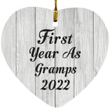 First Year As Gramps 2022 - Heart Ornament F