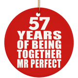 57th Anniversary 57 Years Of Being Mr Perfect - Circle Ornament