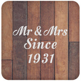 93rd Anniversary Mr & Mrs Since 1931 - Drink Coaster E
