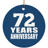 72nd Anniversary 72 Years Anniversary - Circle Ornament