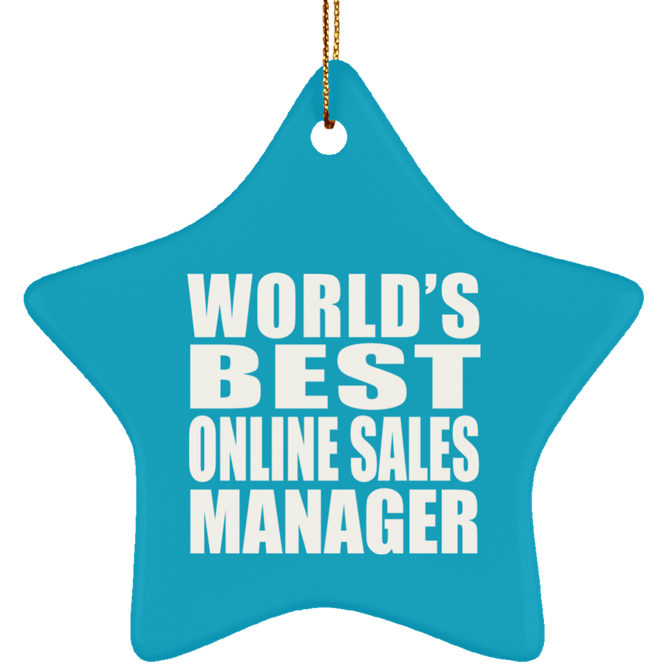 World's Best Online Sales Manager - Star Ornament