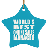 World's Best Online Sales Manager - Star Ornament