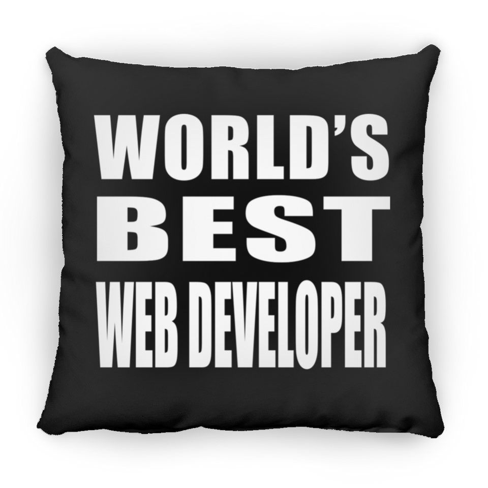 World's Best Web Developer - Throw Pillow Black