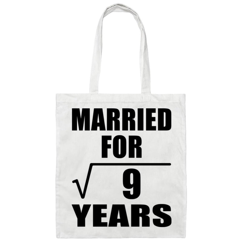 3rd Anniversary Married For Square Root of 9 Years - Tote Bag White