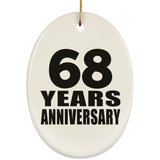 68th Anniversary 68 Years - Oval Ornament