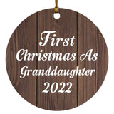 First Christmas As Granddaughter 2022 - Circle Ornament D