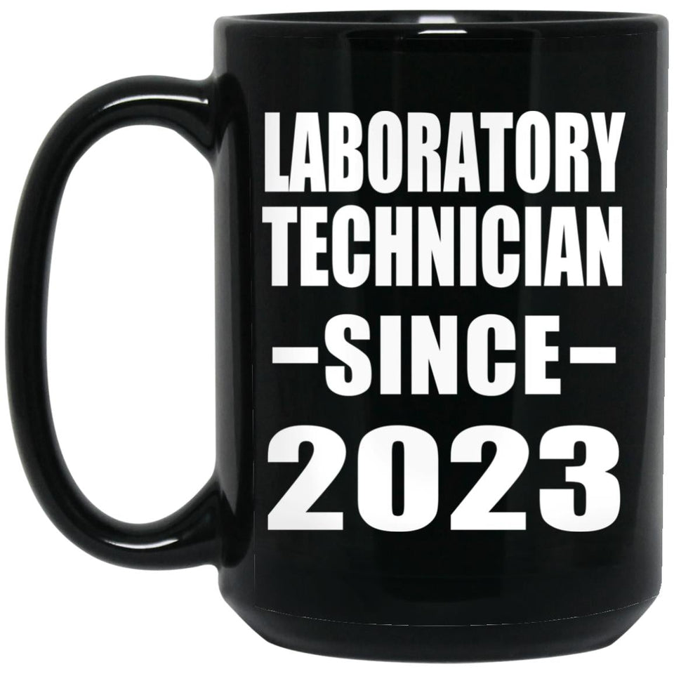 Laboratory Technician Since 2023 - 15oz Coffee Mug Black