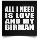 All I Need Is Love And My Birman - Poster Square