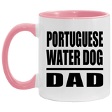 Portuguese Water Dog Dad - 11oz Accent Mug Pink
