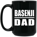 Basenji Dad - 15oz Coffee Mug Black