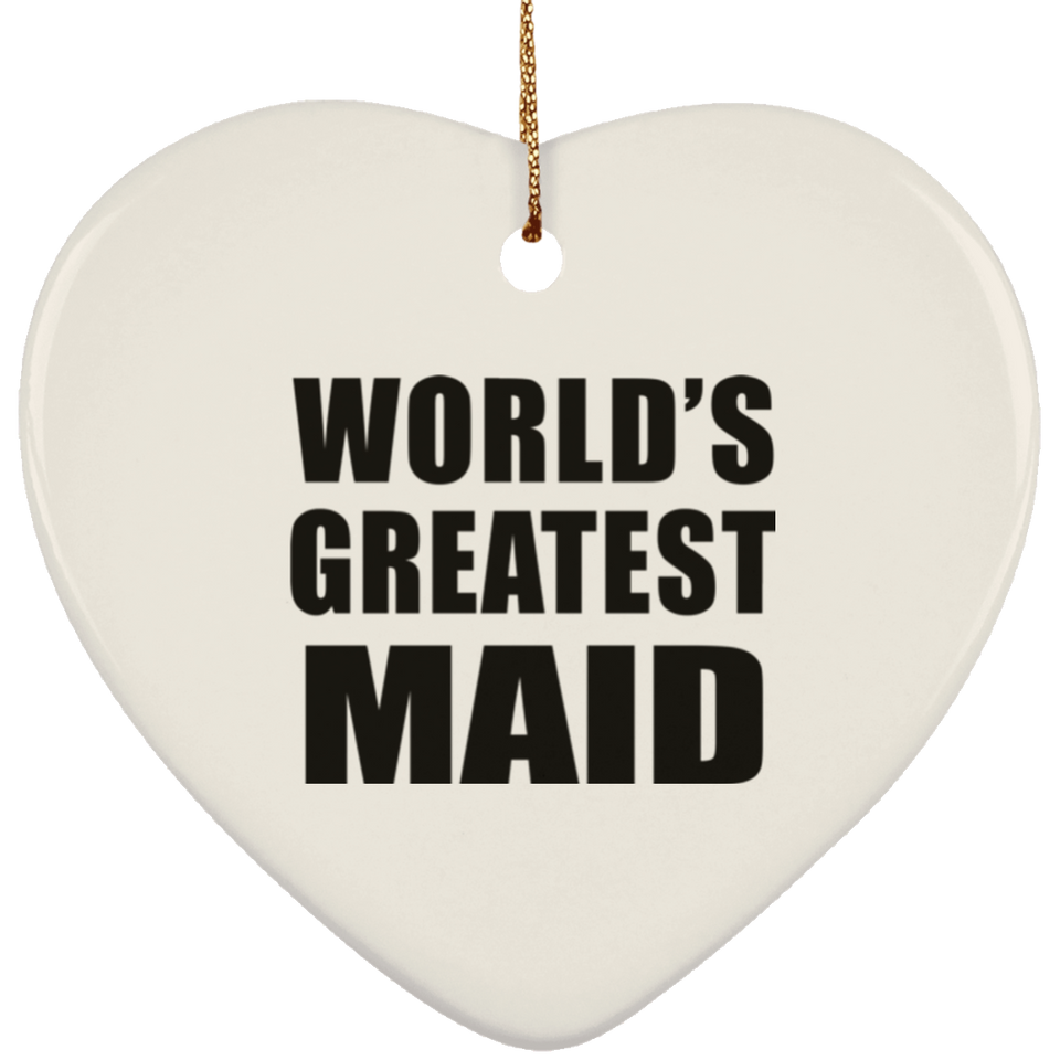World's Greatest Maid - Heart Ornament