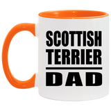 Scottish Terrier Dad - 11oz Accent Mug Orange