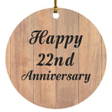 Happy 22nd Anniversary - Circle Ornament C