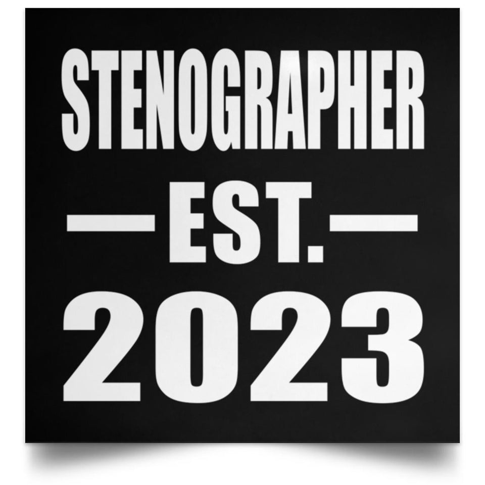 Stenographer Established EST. 2023 - Poster Square