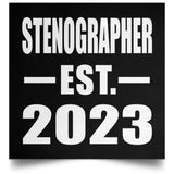 Stenographer Established EST. 2023 - Poster Square