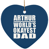 Arthur World's Okayest Dad - Heart Ornament