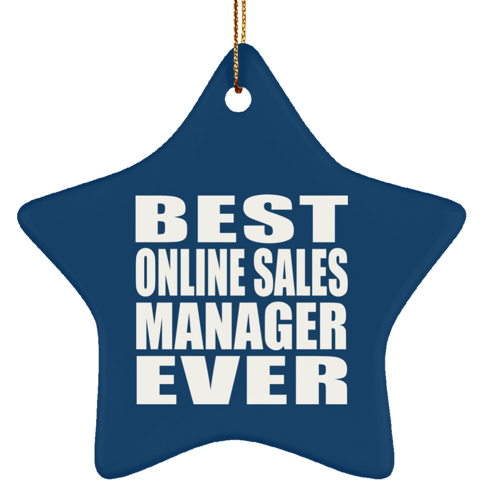 Best Online Sales Manager Ever - Star Ornament