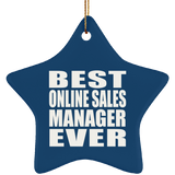 Best Online Sales Manager Ever - Star Ornament