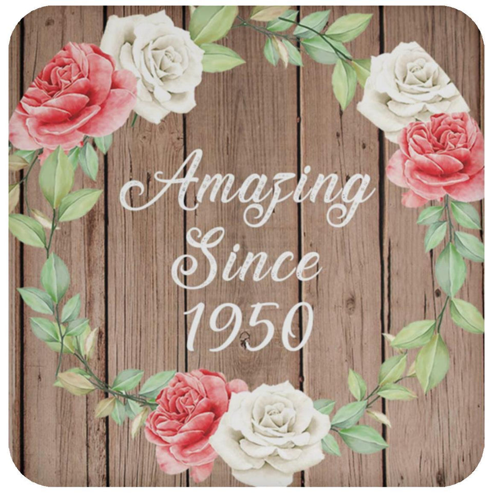 74th Birthday Amazing Since 1950 - Drink Coaster B