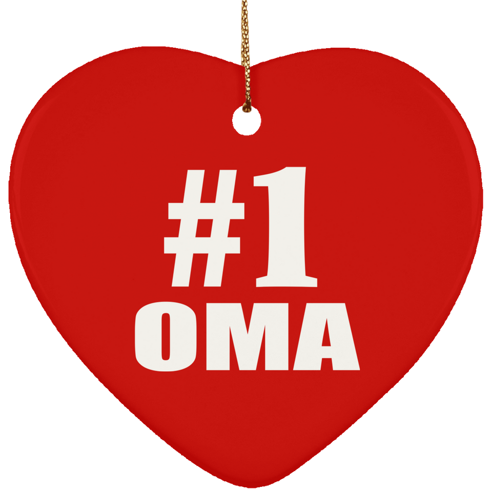 Number One #1 Oma - Heart Ornament