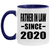 Father In Law Since 2020 - 11oz Accent Mug Purple