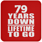79th Anniversary 79 Years Down Lifetime To Go - Drink Coaster