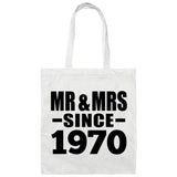 54th Anniversary Mr & Mrs Since 1970 - Tote Bag White