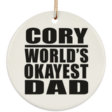 Cory World's Okayest Dad - Circle Ornament