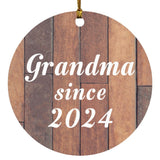 Grandma Since 2024 - Circle Ornament E