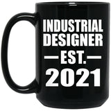 Industrial Designer Established EST. 2021 - 15oz Coffee Mug Black