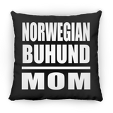 Norwegian Buhund Mom - Throw Pillow Black