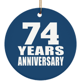 74th Anniversary 74 Years Anniversary - Circle Ornament