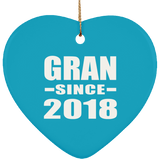 Gran Since 2018 - Heart Ornament