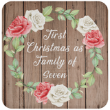 First Christmas As Family Of Seven - Drink Coaster B