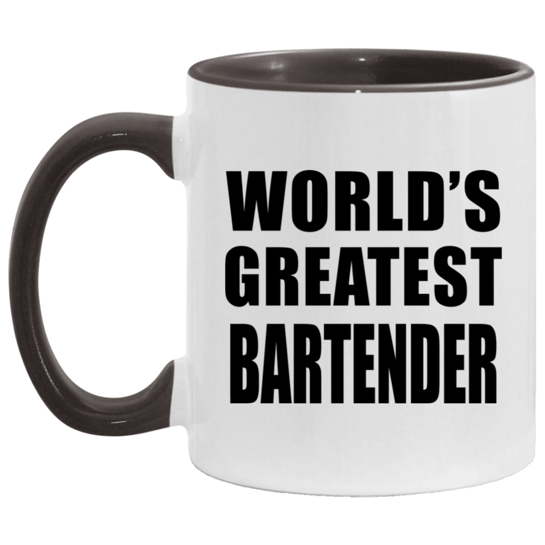 World's Greatest Bartender - 11oz Accent Mug Black
